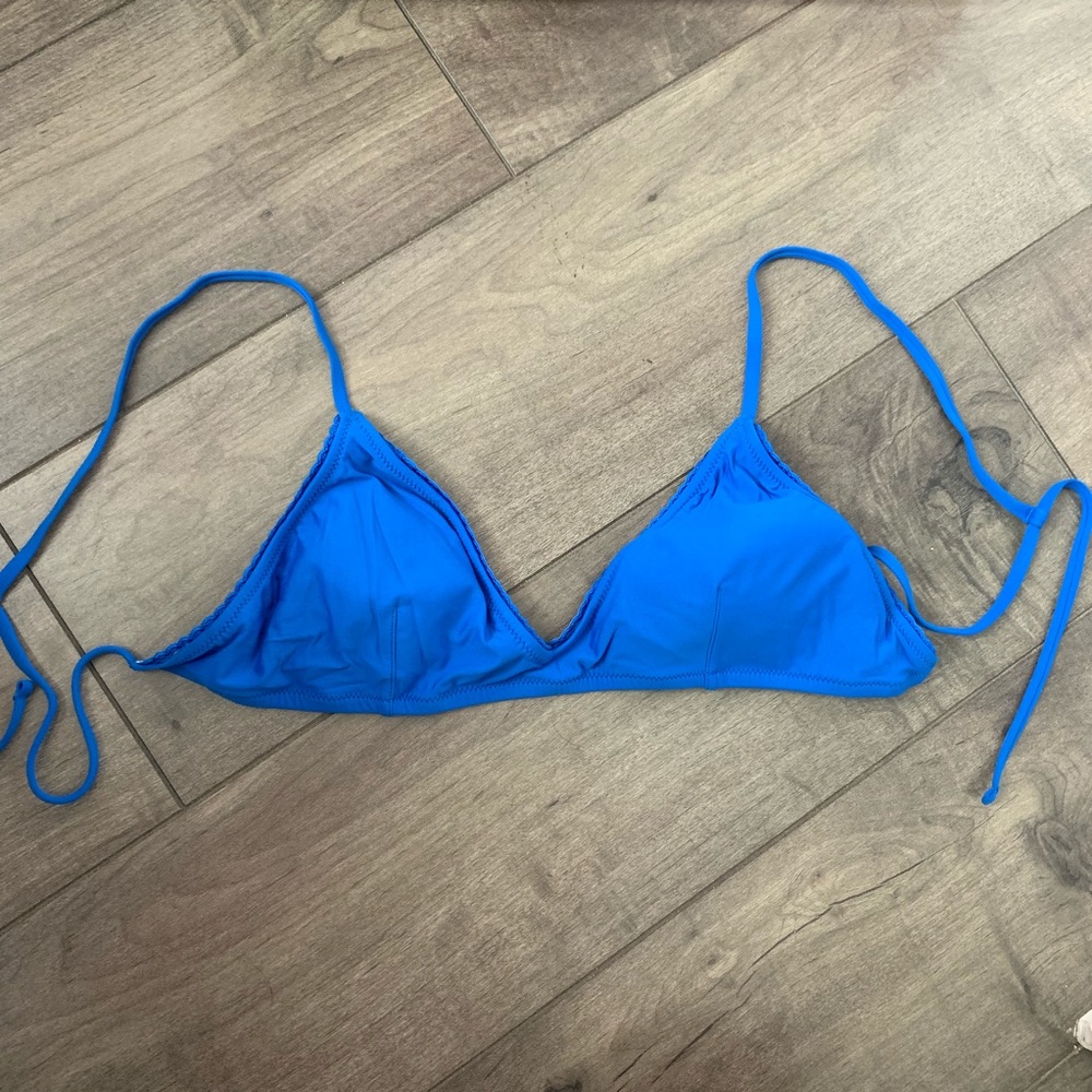 J. Crew Blue Triangle Bikini Top!